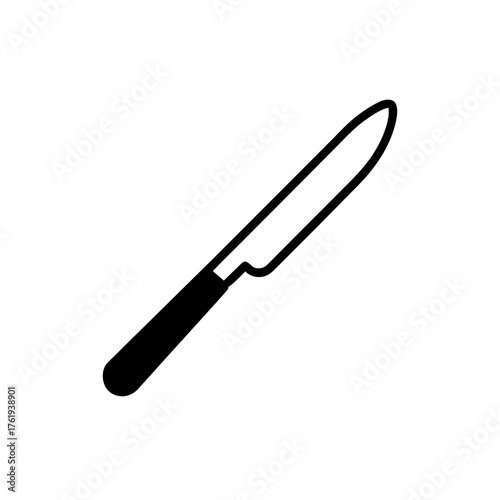 Scalable vector illustration of a butter knife for culinary and kitchen design projects