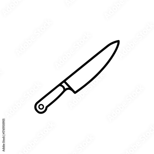 Sharp carving knife vector illustration for culinary and kitchen designs scalable graphic