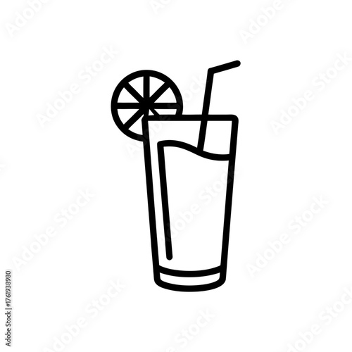 Refreshing cold lemonade glass icon vector illustration scalable graphic beverage refreshment