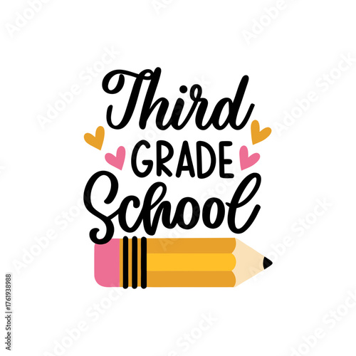 Cute vector illustration of a pencil character with hearts ideal for educational or creative designs