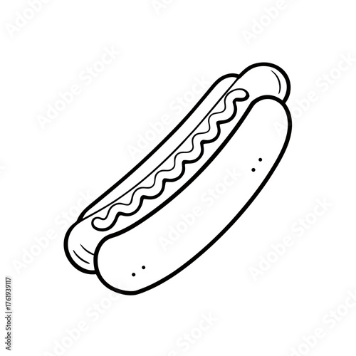 Delicious vector hot dog illustration with relish and onion toppings scalable graphic art