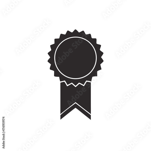 Vector illustration of a number one badge award icon scalable graphic design