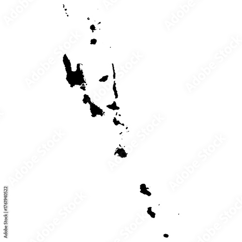 Vanuatu Map Vector In Black