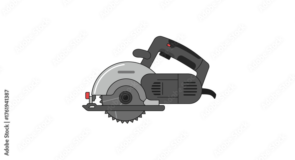 Fototapeta premium Precision Power An Illustration of a Circular Saw for Carpentry and Woodworking Projects