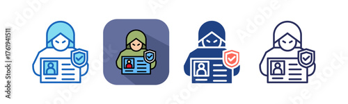 Identity Theft Protection multistyle icon