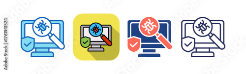 Antivirus Scan multistyle icon