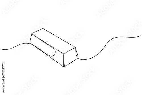 Gold bar continuous line drawing finance concept vector illustration