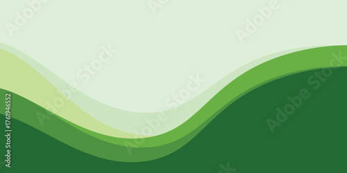Modern soft and smooth abstract background with gentle green wavy shapes. It evokes a sense of nature, freshness, and organic flow, perfect for eco-friendly themes, health and wellness promotions