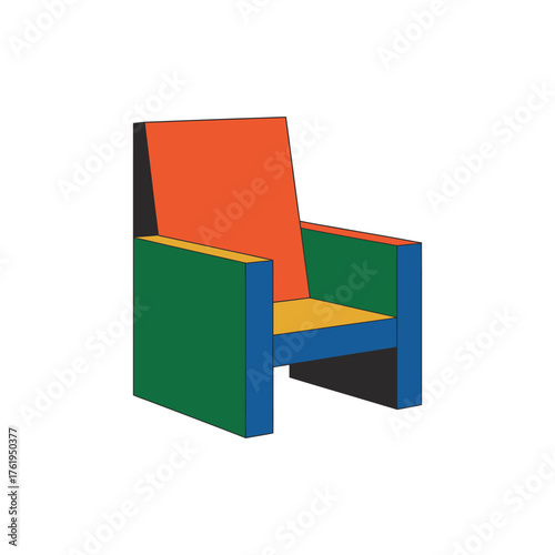 Bold Geometric Armchair Design