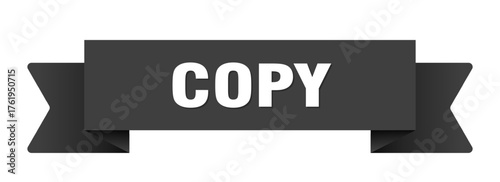 copy ribbon isolated on transparent background. copy ribbon