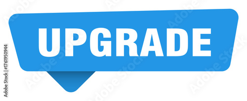 upgrade sticker. upgrade blue sign isolated on transpatent background