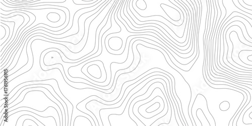 Abstract Topographic Lines Map Vector Illustration Background.