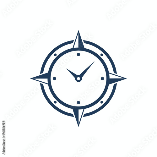Compass Time Logo: Precision Direction, Travel Guidance, and Punctual Adventure Concept.