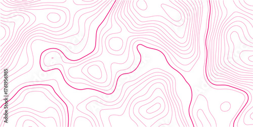 Abstract Topographic Lines Map Vector Illustration Background.