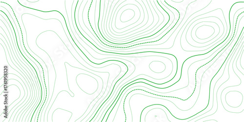 Topographic line map. Abstract topographic map banner with copy space. Vector background.