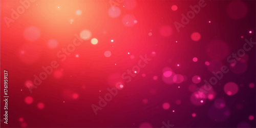 Abstract red and pink bokeh lights with a soft gradient background and subtle texture