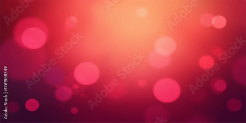 Soft focus abstract background with glowing pink and red bokeh lights and subtle heart shapes
