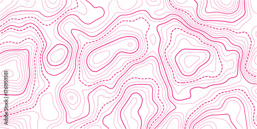 Vector contour topographic map background. Topography and geography map grid abstract backdrop. Vector illustration