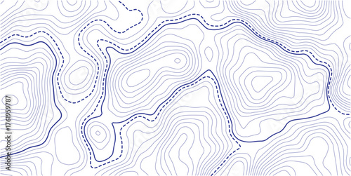 Vector contour topographic map background. Topography and geography map grid abstract backdrop. Vector illustration