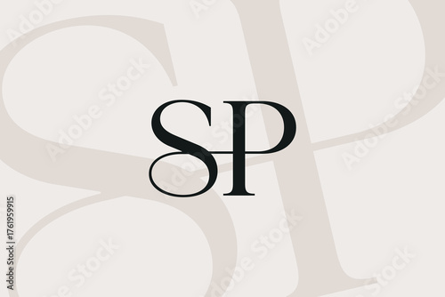 SP or PS letter logo icon design. Classic style luxury initials monogram.