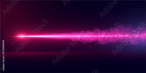 Vibrant pink energy beam emanating from a bright light source against a dark background