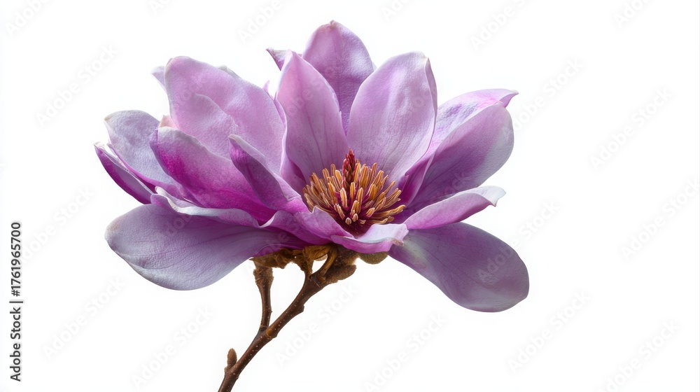 Fototapeta premium Purple magnolia flower, Magnolia felix isolated on white background, with clipping path