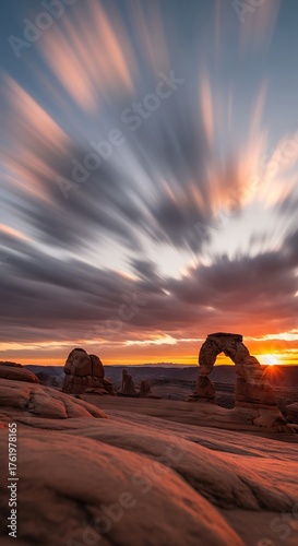 Delicate Arch at Sunset - A Timeless Landscape in Arches National Park.