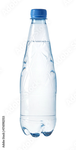 Plastic bottle full of fresh pure drinking water