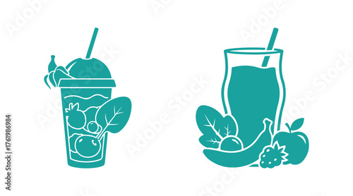 spinach smoothie fruit juice food icon vector.
spinach smoothie fruit juice food symbol.
isolated illustration symbol.