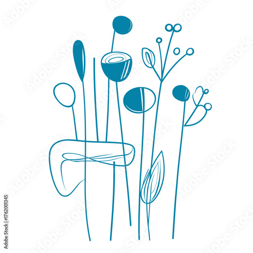 line art concept illustration of playful layering