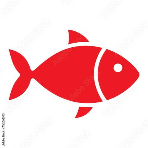 fish icon or logo symbol solid vector illustration 