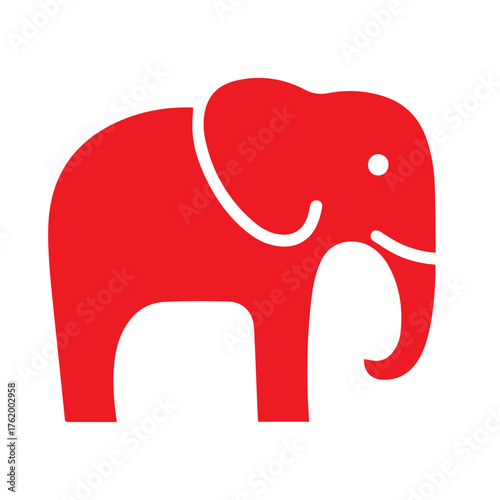 elephant icon or logo symbol solid vector illustration 