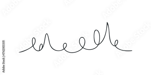 Hand Drawn Abstract Line Art Wave Form