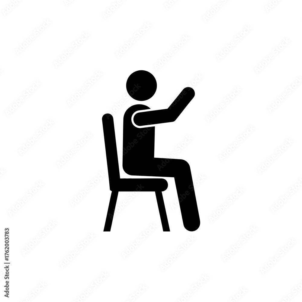 Fototapeta premium man sitting on chair