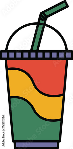 Colorful smoothie drink illustration fresh beverage vector art