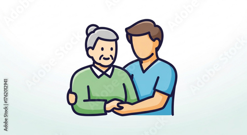 A caregiver assisting an elderly woman, symbolizing support, compassion, and the importance of elderly care