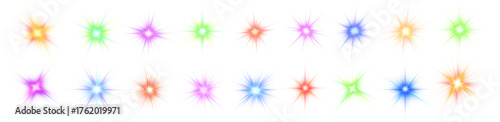Radiant multicolor PNG star with sparkling highlights and glowing effects. Bright sparkles enhance elegance and festive atmosphere. Perfect for digital illustrations, creative projects.