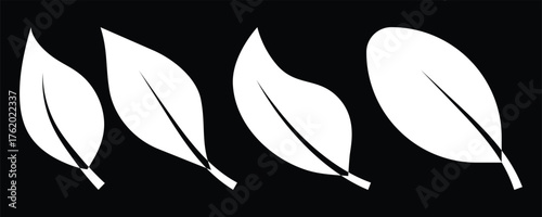 Leaf icons set. leaves vector collection. Ecology, environment, and nature symbol. Bio, organic, and vegan sign. Plant sprout logo element for eco friendly products.