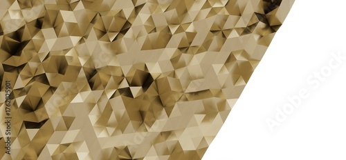 Gold polygonal 3D abstract ...