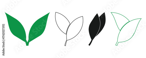 green leaf icon vector design