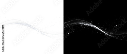 Wallpaper Mural Frosty wind and snow particles in smooth motion. Transparent PNG overlay with cold breeze texture and sparkling blizzard effect. Torontodigital.ca