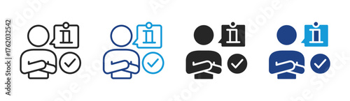 Management icon set multiple style collection