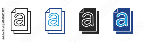 Language icon set multiple style collection