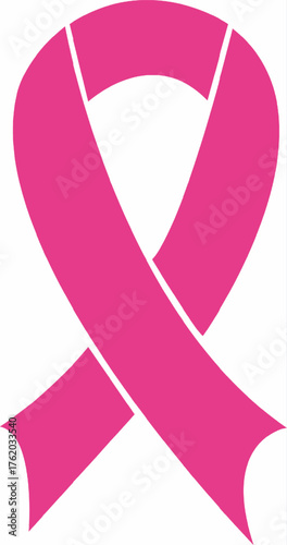 Pink ribbon illustration for breast cancer awareness