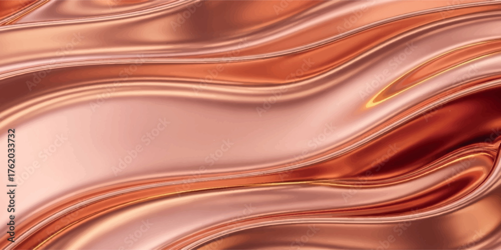Obraz premium Abstract rose gold liquid metal background flowing and shiny perfect for luxury designs and presentations