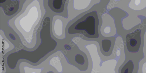 Abstract topographical pattern with organic contour lines in grayscale and accented by purple outlines creating a visually dynamic and layered background for digital art and design