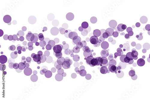 Purple Background With Scattered Transparent Dark Purple Circles And White Cutout abstract