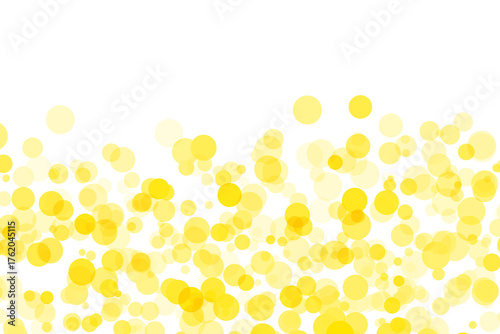 Yellow Background With Scattered Transparent Orange Circles And White Cutout abstract bright