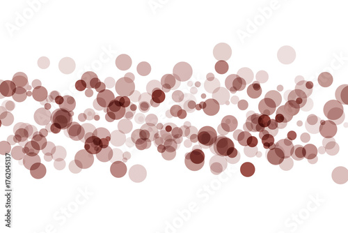 Reddish Brown Background With Scattered Transparent Dark Circles And White Cutout abstract