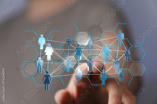 Abstract network of people ...